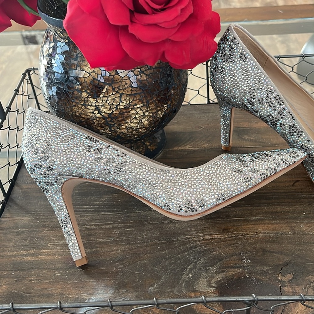 Leopard print rhinestone high heels - Picture 2 of 4